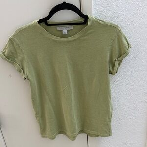 All Saints Women's Olive Short Sleeve Tee